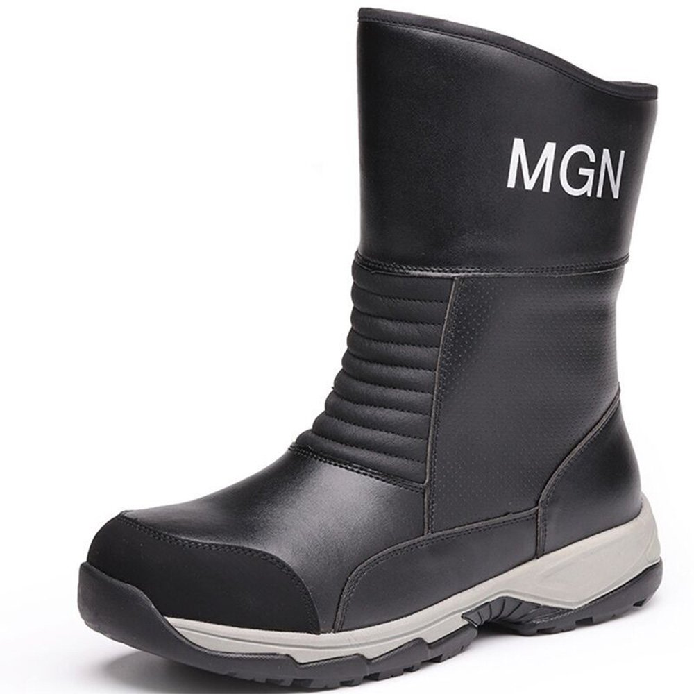 Microfiber leather MD Rubber sole industrial boots breathable black men steel toe price fashion safety Boots