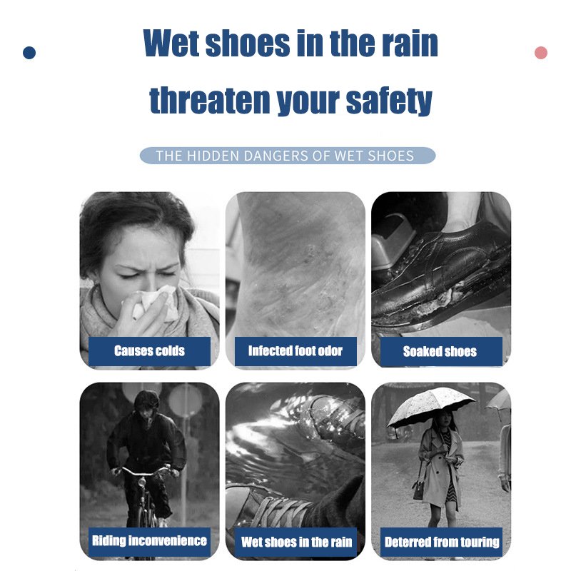 Disposable Transparent Plastic Rain Boots Waterproof Non-Slip Thickened Wear-Resistant Isolation Foot Cover Winter Children