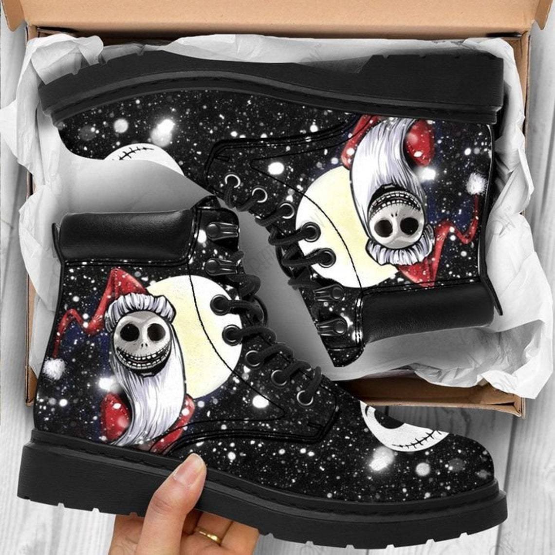 women boots ankle shoes halloween costumes carton print lace up winter boots large size 43 comfortable outdoor shoes