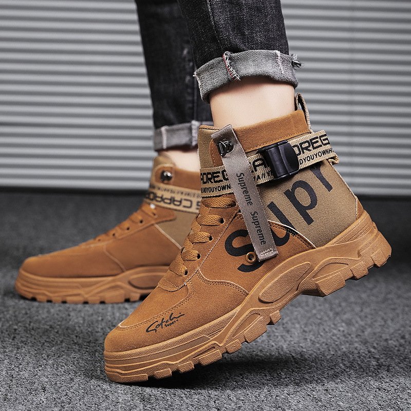 Hot selling wholesale man casual lace up shoes sneakers high quality boot footwear for men Martin boots
