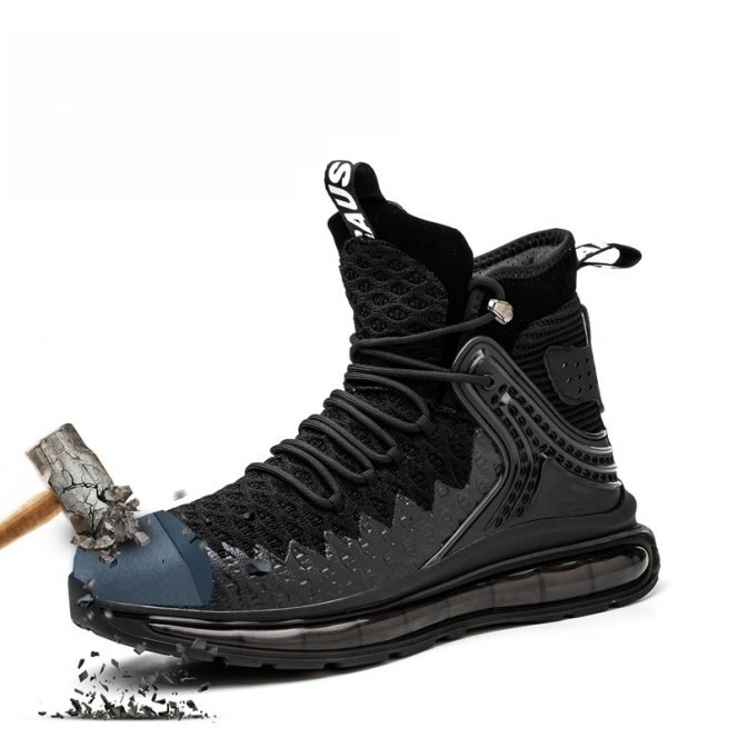 Hot Selling Men's Industrial Breathable Work Boot Casual Trainers Steel Toe Lightweight Safety Boots Waterproof PU/Rubber Insole