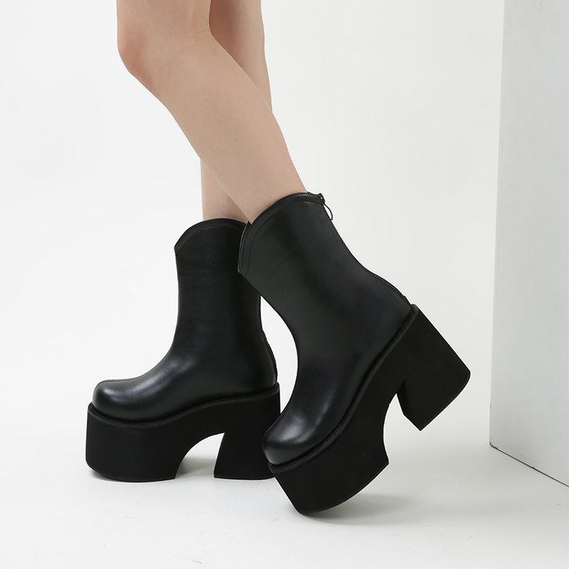 Platform Wedges Boots For Women Fashion Ankle Chunky Boots Goth Gothic Brand New 2023 Fashion Style Shoes Comfy Punk