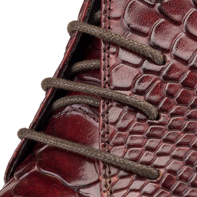 High Quality Men's Crocodile Leather Martin Boots Waterproof Lace-Up Thick Bottom Shoes for Winter Trendy Wholesale Design