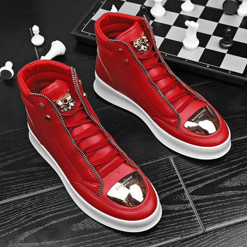sh10672a High-top Casual Shoes Men Streetwear Ankle Motorcycle Boots Man Size 39-44 Sneakers Winter 2023