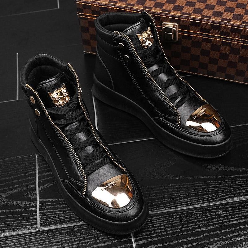 sh10672a High-top Casual Shoes Men Streetwear Ankle Motorcycle Boots Man Size 39-44 Sneakers Winter 2023