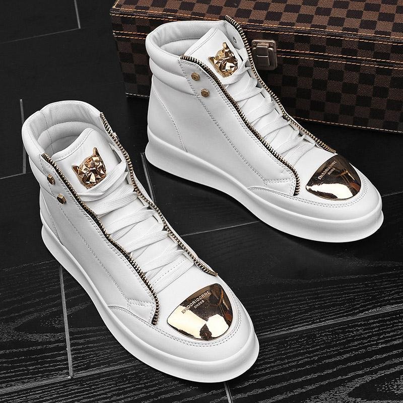 sh10672a High-top Casual Shoes Men Streetwear Ankle Motorcycle Boots Man Size 39-44 Sneakers Winter 2023