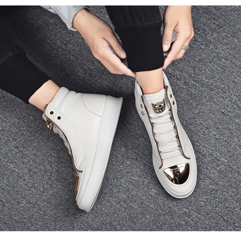 sh10672a High-top Casual Shoes Men Streetwear Ankle Motorcycle Boots Man Size 39-44 Sneakers Winter 2023