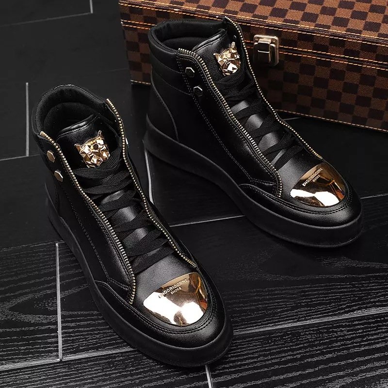 sh10672a High-top Casual Shoes Men Streetwear Ankle Motorcycle Boots Man Size 39-44 Sneakers Winter 2023