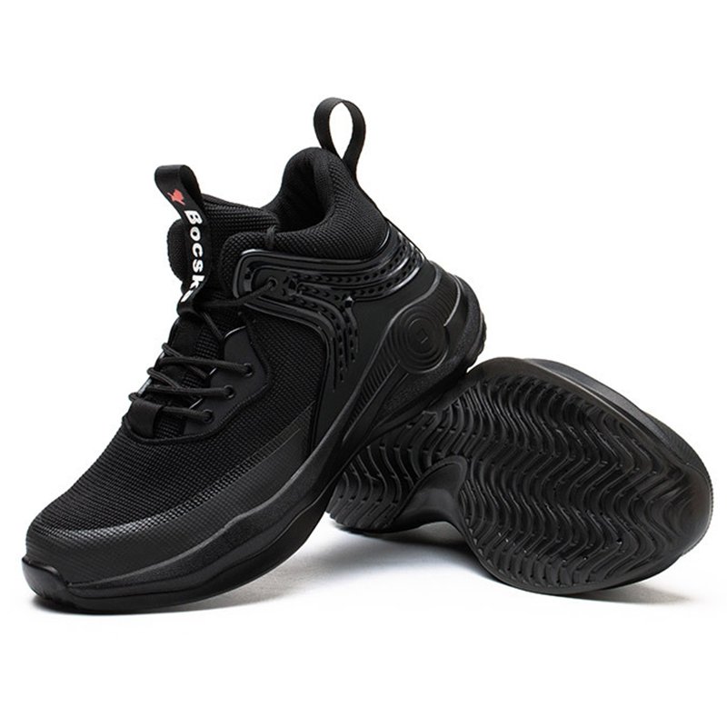 Customized men safety boots engineer working shoes breathable fashion sneakers night reflection steel toe comfort safety shoes