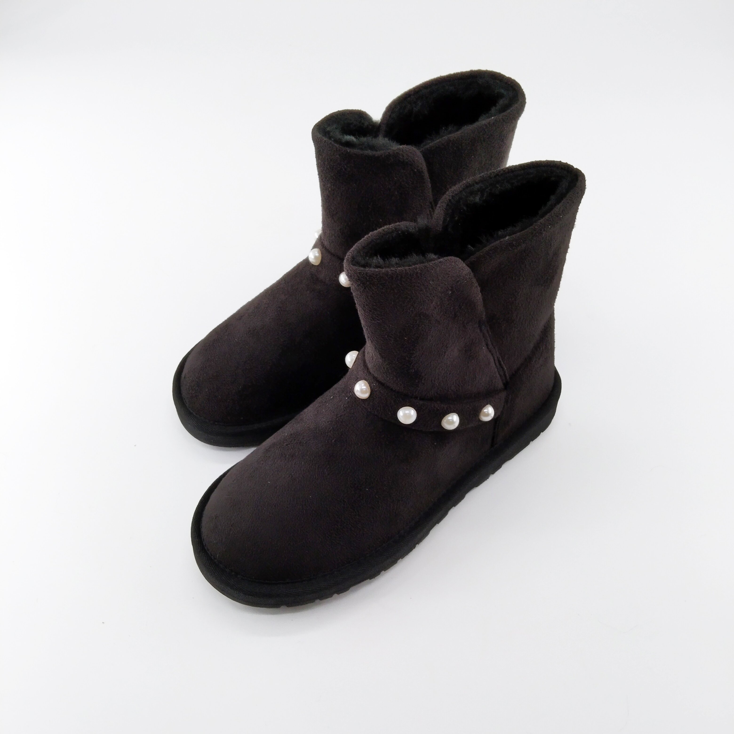 Fashion Shoes Resistant Black Winter Waterproof Snow Boots High Quality Stain Most Popular Custom Women Adult Plush 200 Pairs