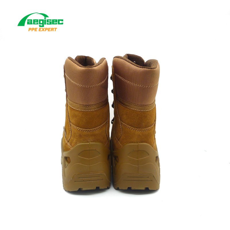 AEGISEC cow suede leather desert boots anti slip PU sole jungle boots men's tactical boots