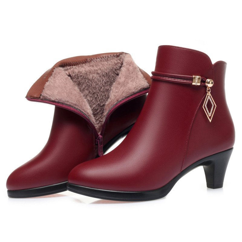 wholesale new styles middle heel british style autumn/winter sexy block high heel ankle boots shoes for women