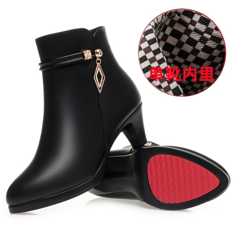 wholesale new styles middle heel british style autumn/winter sexy block high heel ankle boots shoes for women