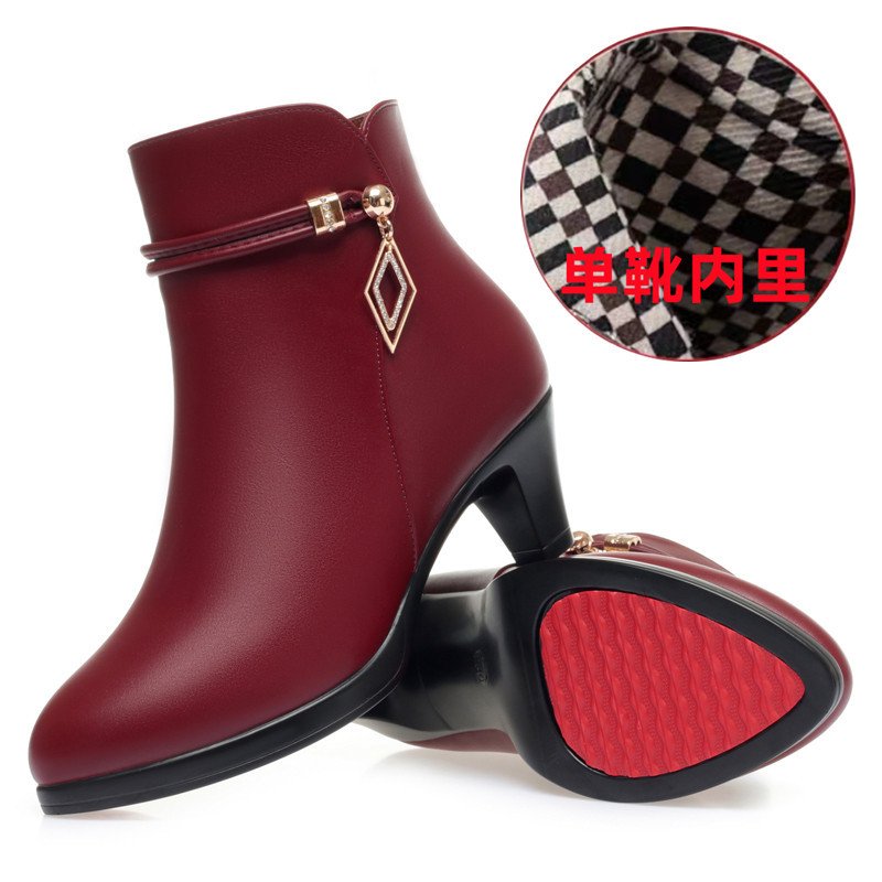 wholesale new styles middle heel british style autumn/winter sexy block high heel ankle boots shoes for women