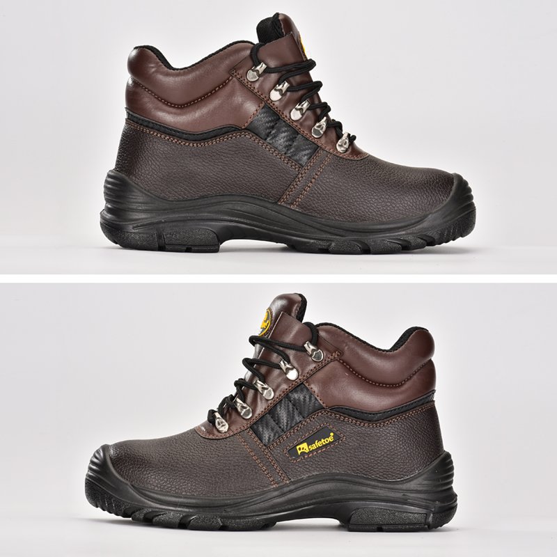 Safetoe Steel Toe Steel Plate Cow Leather Safety Work Boots