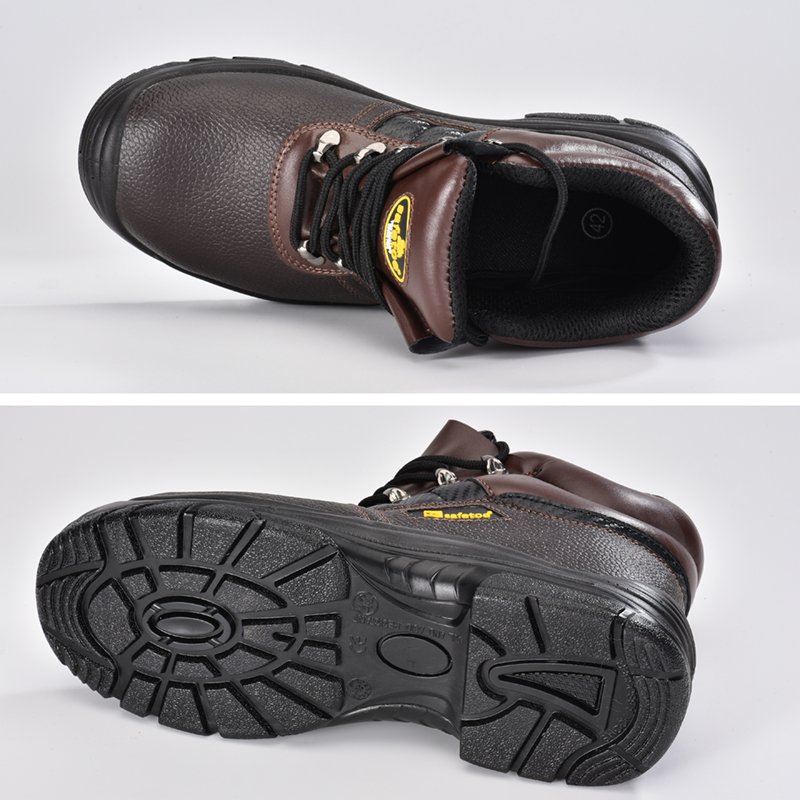 Safetoe Steel Toe Steel Plate Cow Leather Safety Work Boots