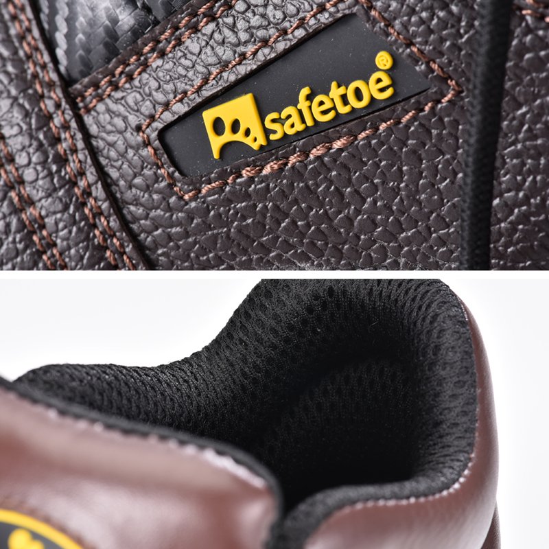 Safetoe Steel Toe Steel Plate Cow Leather Safety Work Boots