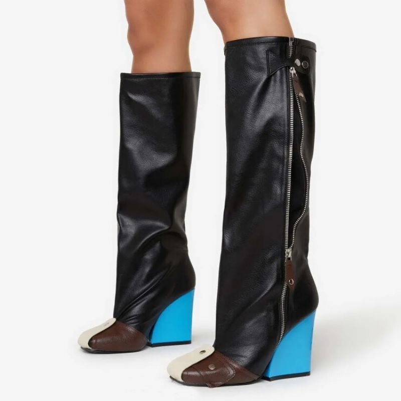 2024 New Wedge Heel Zipper Fashion Ankle Women's Boots for Winter and Autumn