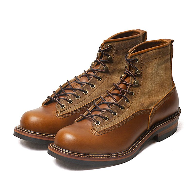 Locomotive wind work boots autumn and winter cattle leather boots boots for men shoes leather