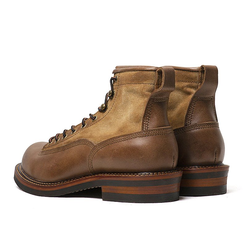 Locomotive wind work boots autumn and winter cattle leather boots boots for men shoes leather