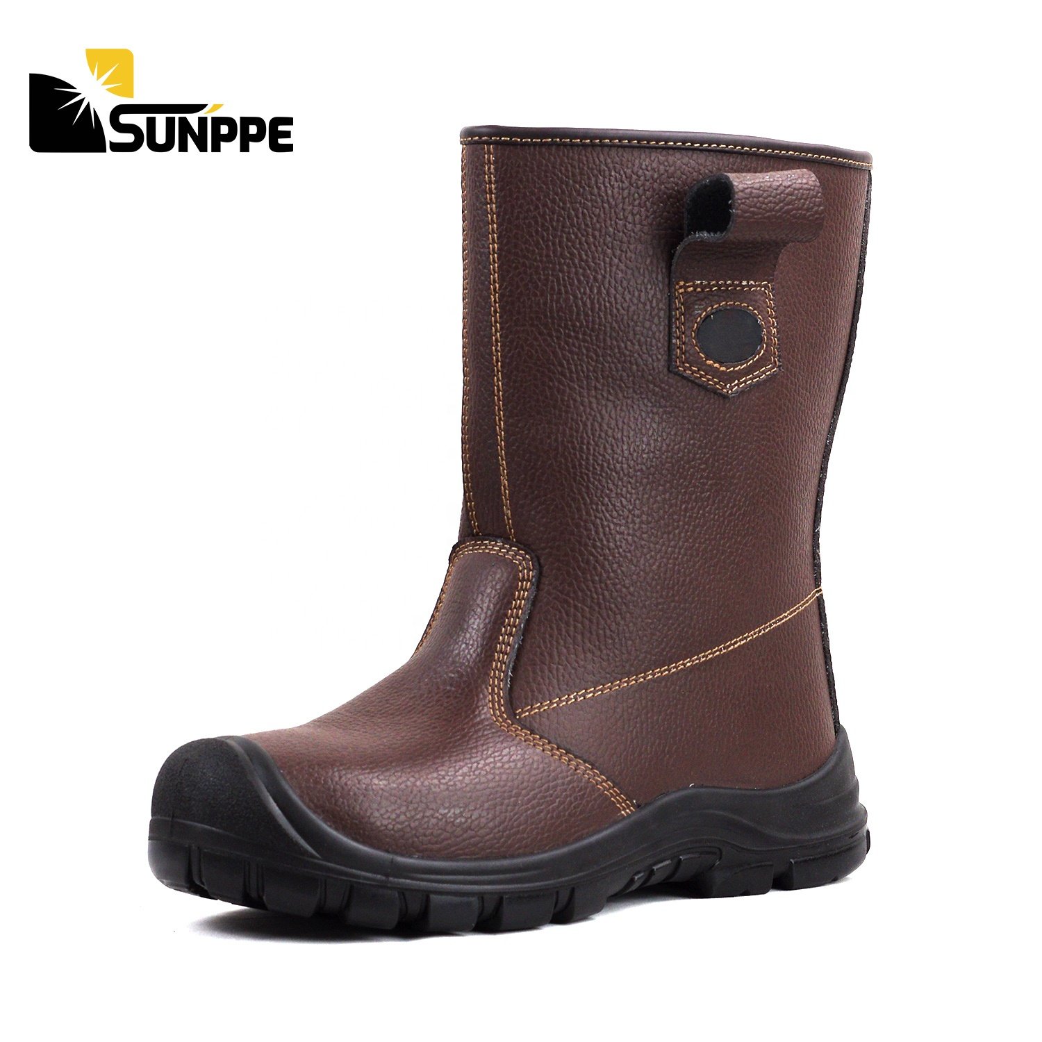 Buffalo Genuine Leather Good quality Custom waterproof steel toe anti chemical caracteristic farm safety boots with steel toe