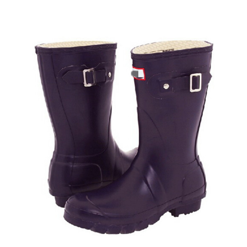 New Style Luxury Brand Waterproof Rubber Fashion Women Wellingtons Gumboots Rain Boots