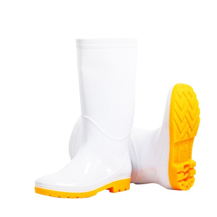 Processing Industry Unisex Professional Boot White Boot PVC white long rain boots for chemical and medical industry