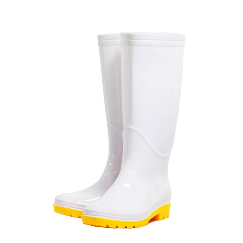 Processing Industry Unisex Professional Boot White Boot PVC white long rain boots for chemical and medical industry