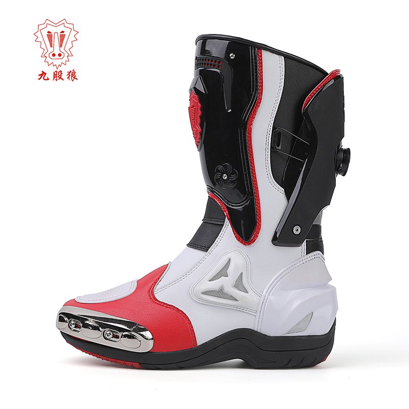 Men's/Women's High Top Windproof Anti-Slip Anti-Collision Riding Boots Winter Zip Off-Road Motorcycling Shoes Summer Riding