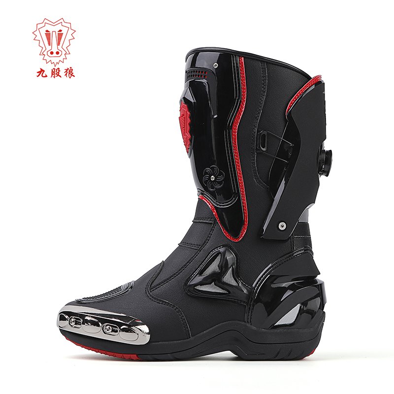 Men's/Women's High Top Windproof Anti-Slip Anti-Collision Riding Boots Winter Zip Off-Road Motorcycling Shoes Summer Riding