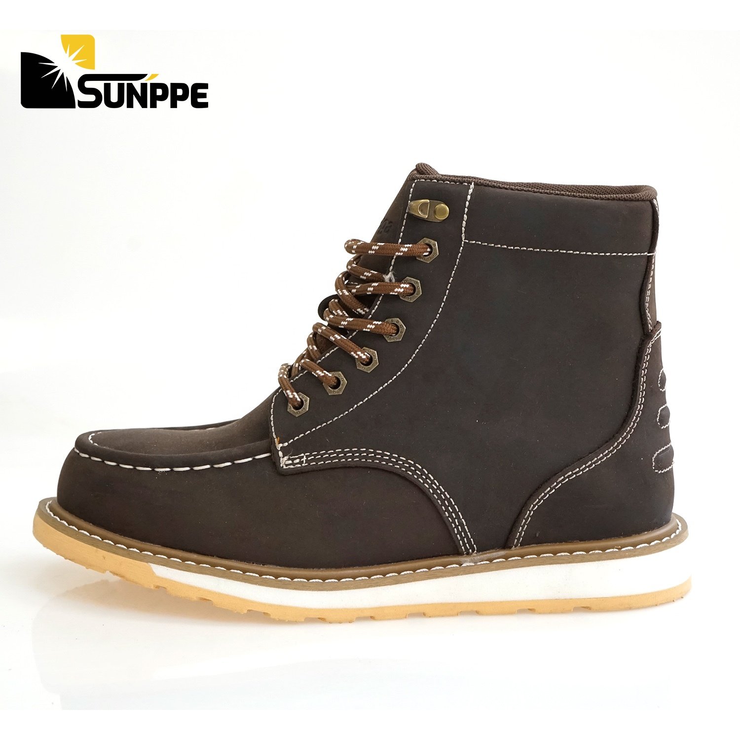 Custom crazy horse leather EN20345 S3 half knee cowboy good welt year shoes safety boots