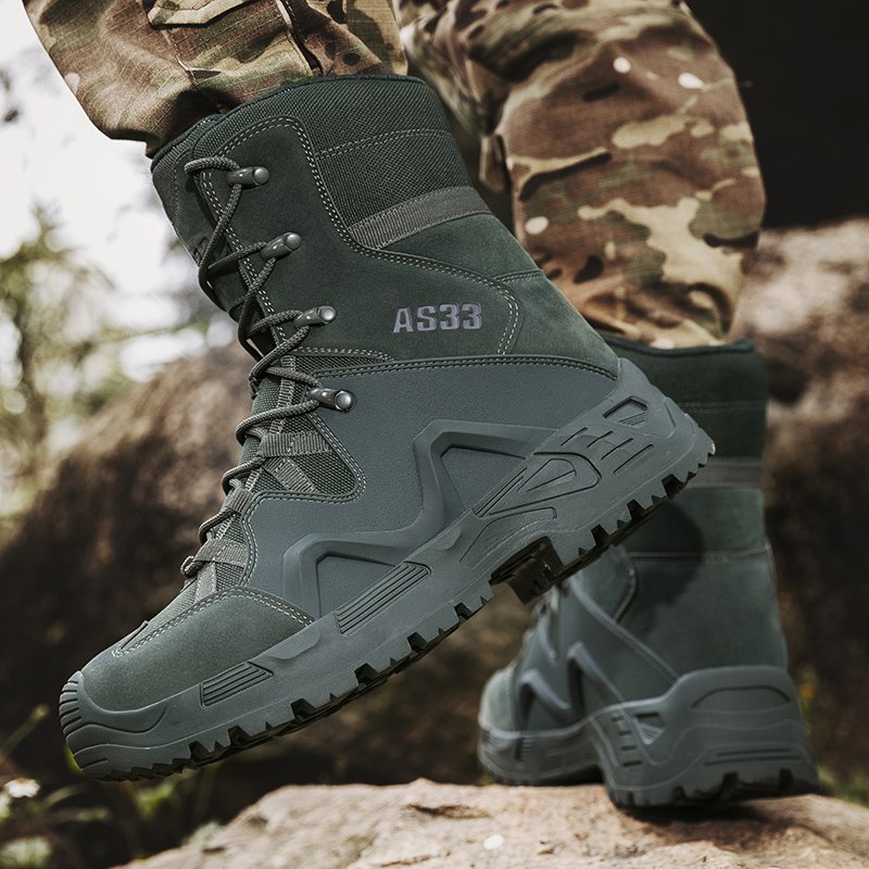 Available custom Camouflage Boots Custom Leather Black Combat Durable Non-Slip Suitable Walking Boots Hiking For Men