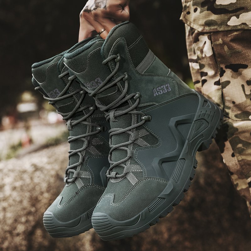 Available custom Camouflage Boots Custom Leather Black Combat Durable Non-Slip Suitable Walking Boots Hiking For Men