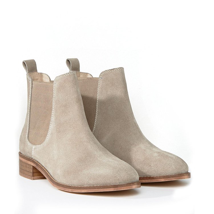 Factory wholesale leather chunky heel woman winter ankle boots