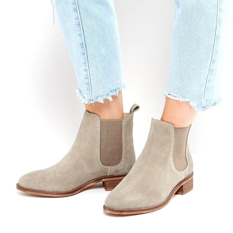 Factory wholesale leather chunky heel woman winter ankle boots