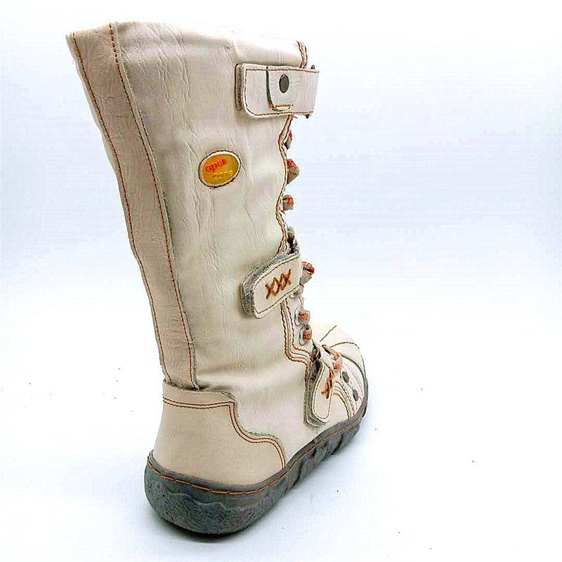 Wholesale Winter Outdoor Flat Hiking Women's Shoes Gothic Thick-Soled High-Top Leather Boots