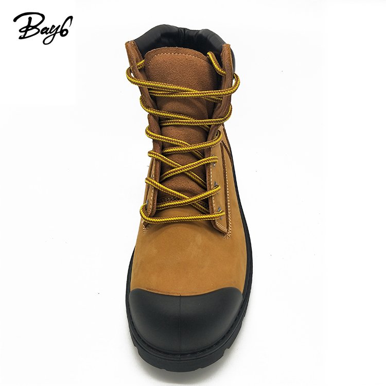 PU Injection Sole Work Boots And 6 Inch Steel Toe Safety Shoes Custom