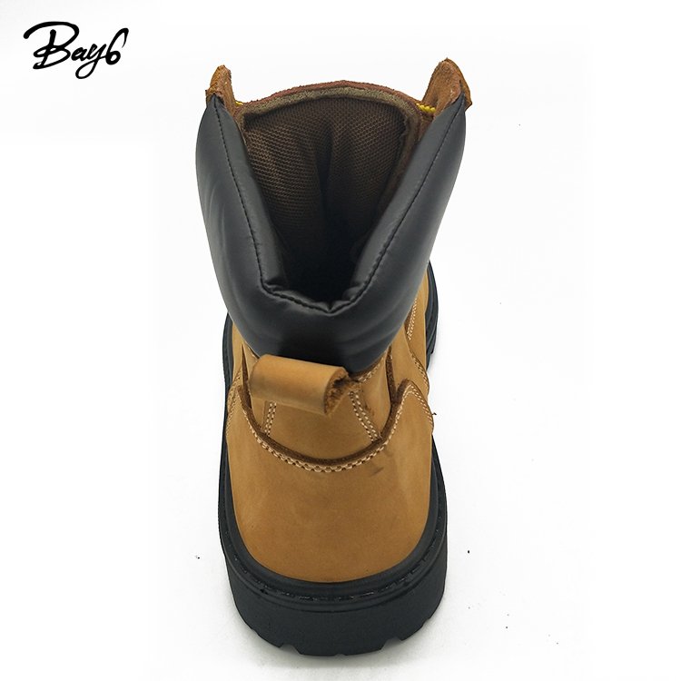 PU Injection Sole Work Boots And 6 Inch Steel Toe Safety Shoes Custom