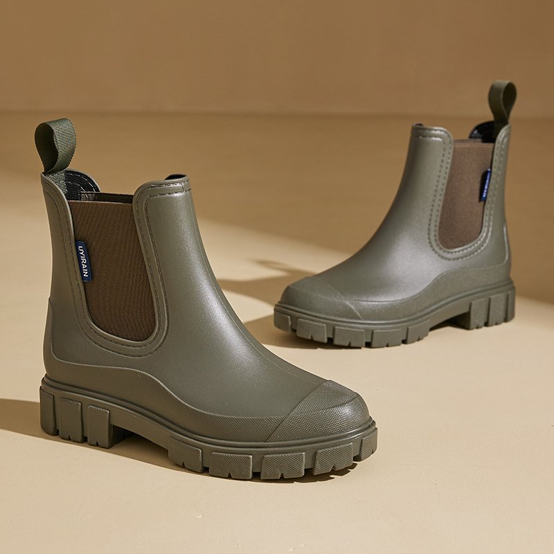 Processing Custom PVC ladies Women rain boots fashion low boots anti-slip wear-resistant Waterproof rain boots