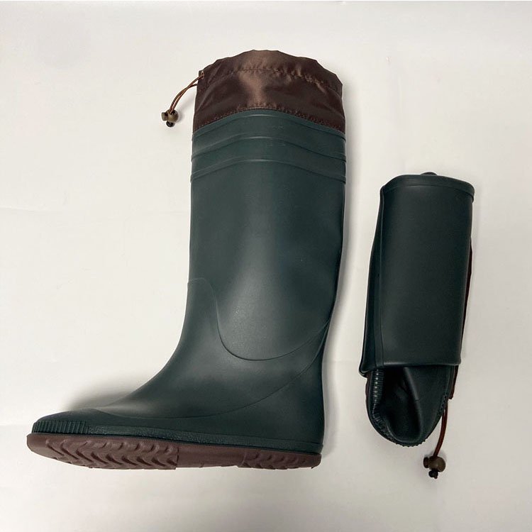 Custom Wholesale Outdoor Muds Knee High Agricultural Men Farming Rain Boots Unisex Ladies Women Foldable Long pvc Rain Boots Men