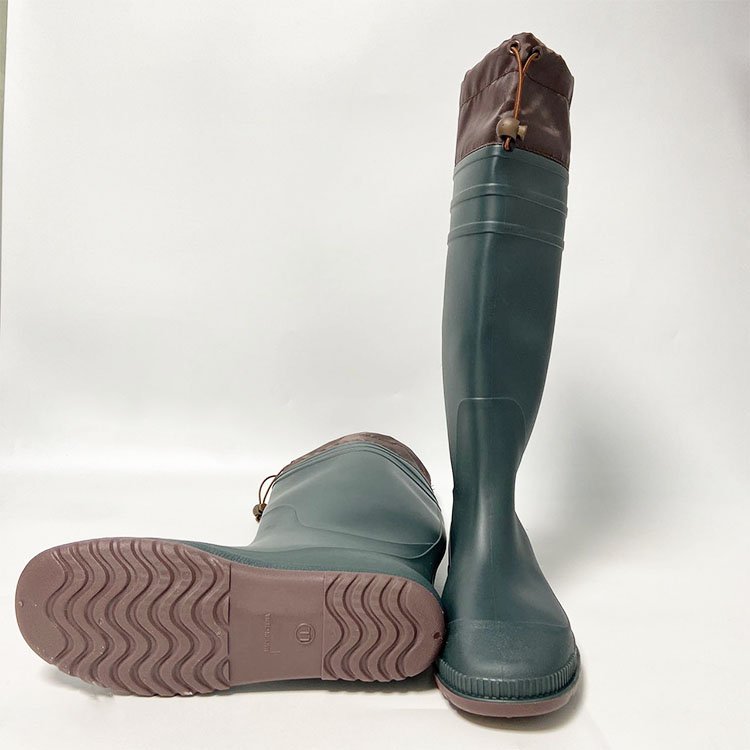 Custom Wholesale Outdoor Muds Knee High Agricultural Men Farming Rain Boots Unisex Ladies Women Foldable Long pvc Rain Boots Men