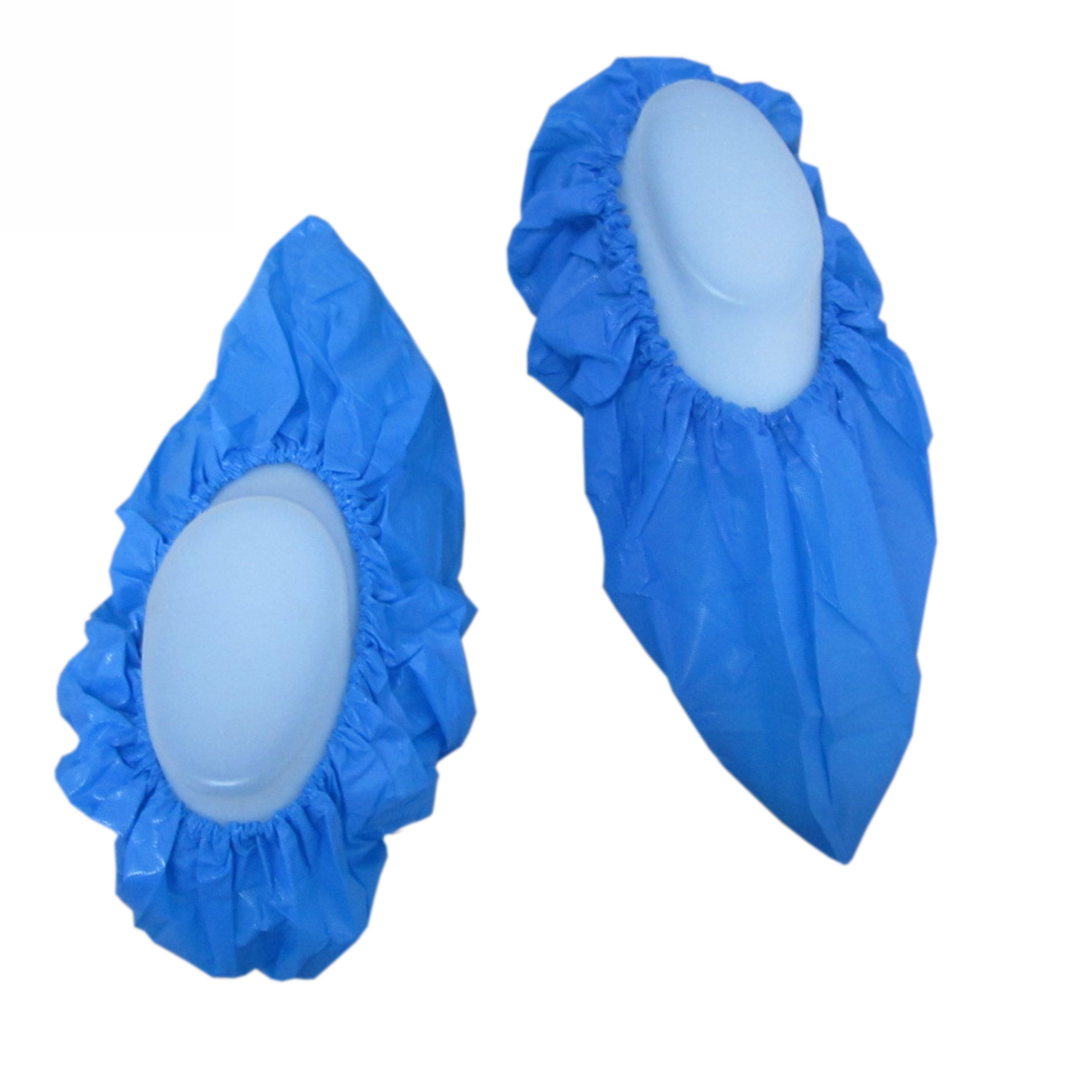 Wholesale Unisex Adult Disposable Waterproof CPE Plastic Rain Boots with Nonwoven Lining Shoe Cover