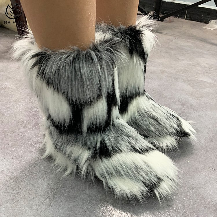 US EURO Big size winter fur snow boots women winter indoor with wholesale cheap price