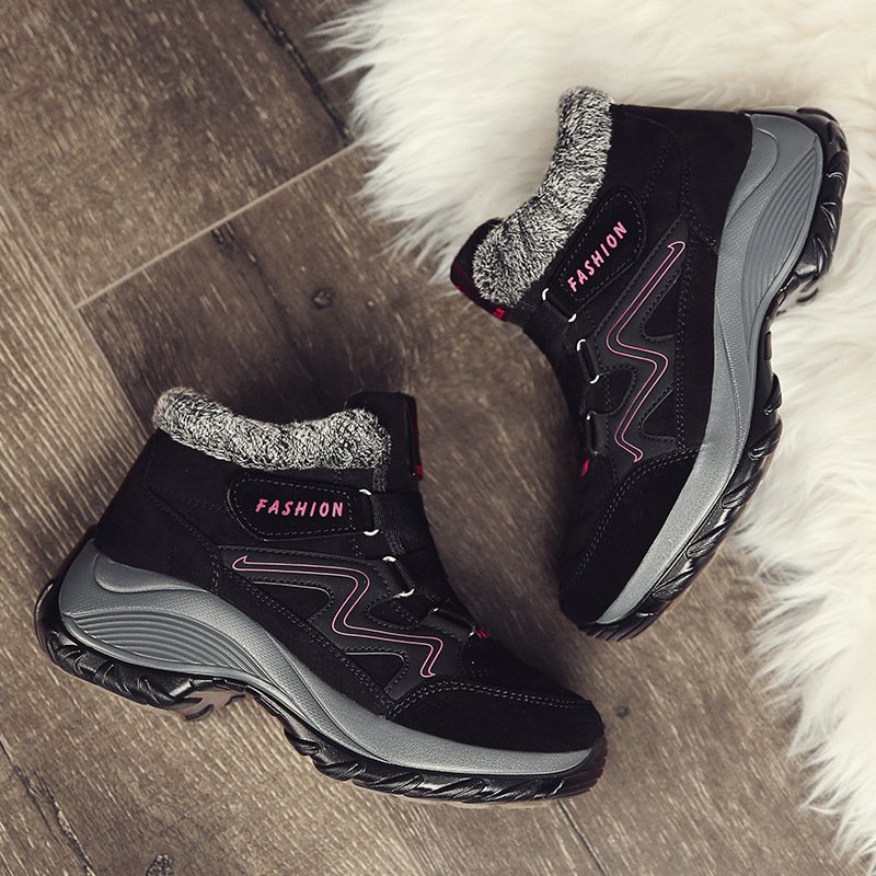 Popular Waterproof Snow Boots for Women Fashion Cheap Sports Style Girls Snow Shoes Simple Women Thick Sole Ankle Boots Outdoor