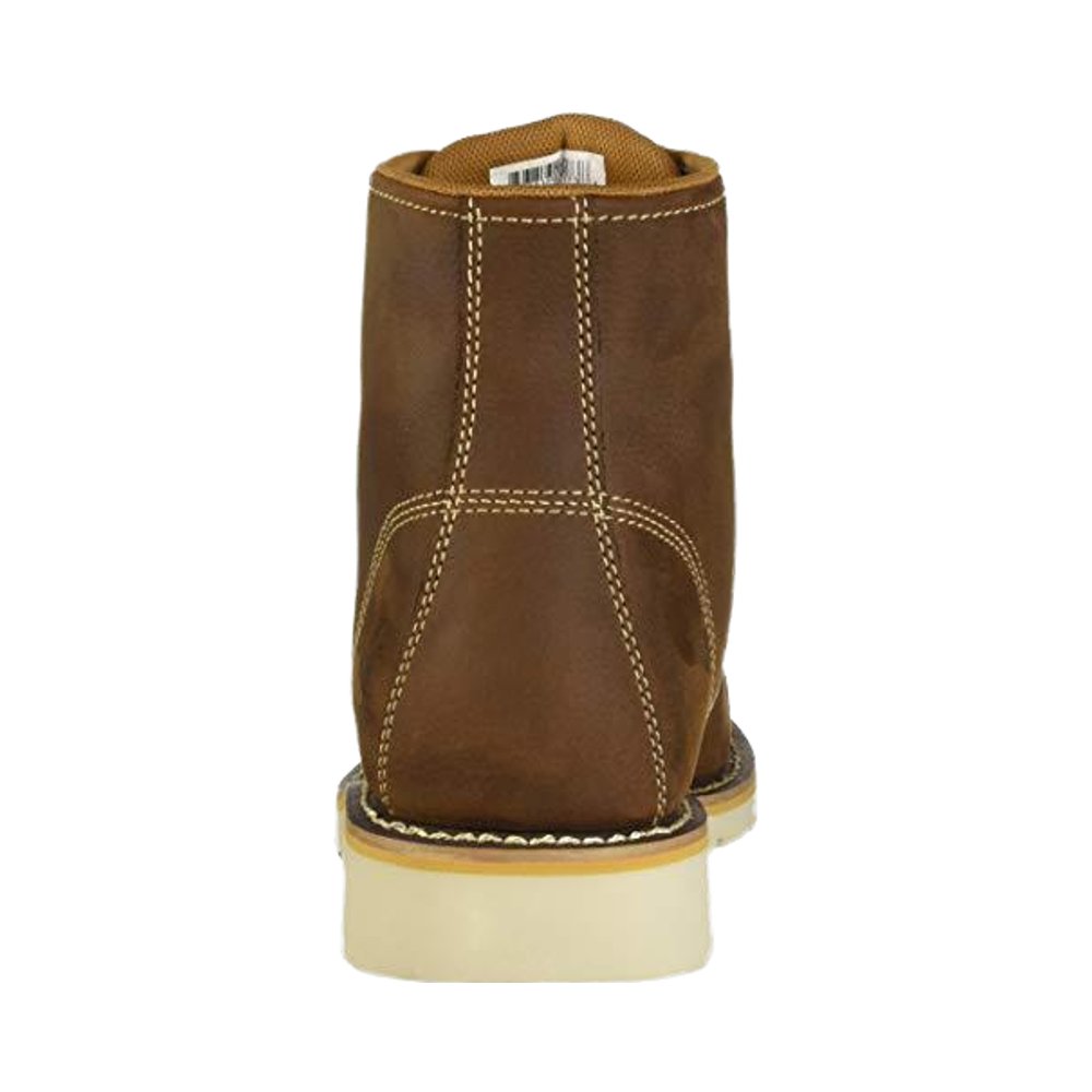 Men's 6-Inch Waterproof Work Boots with Steel Toe Durable Leather and Stretch Fabric Upper for Spring Summer Autumn