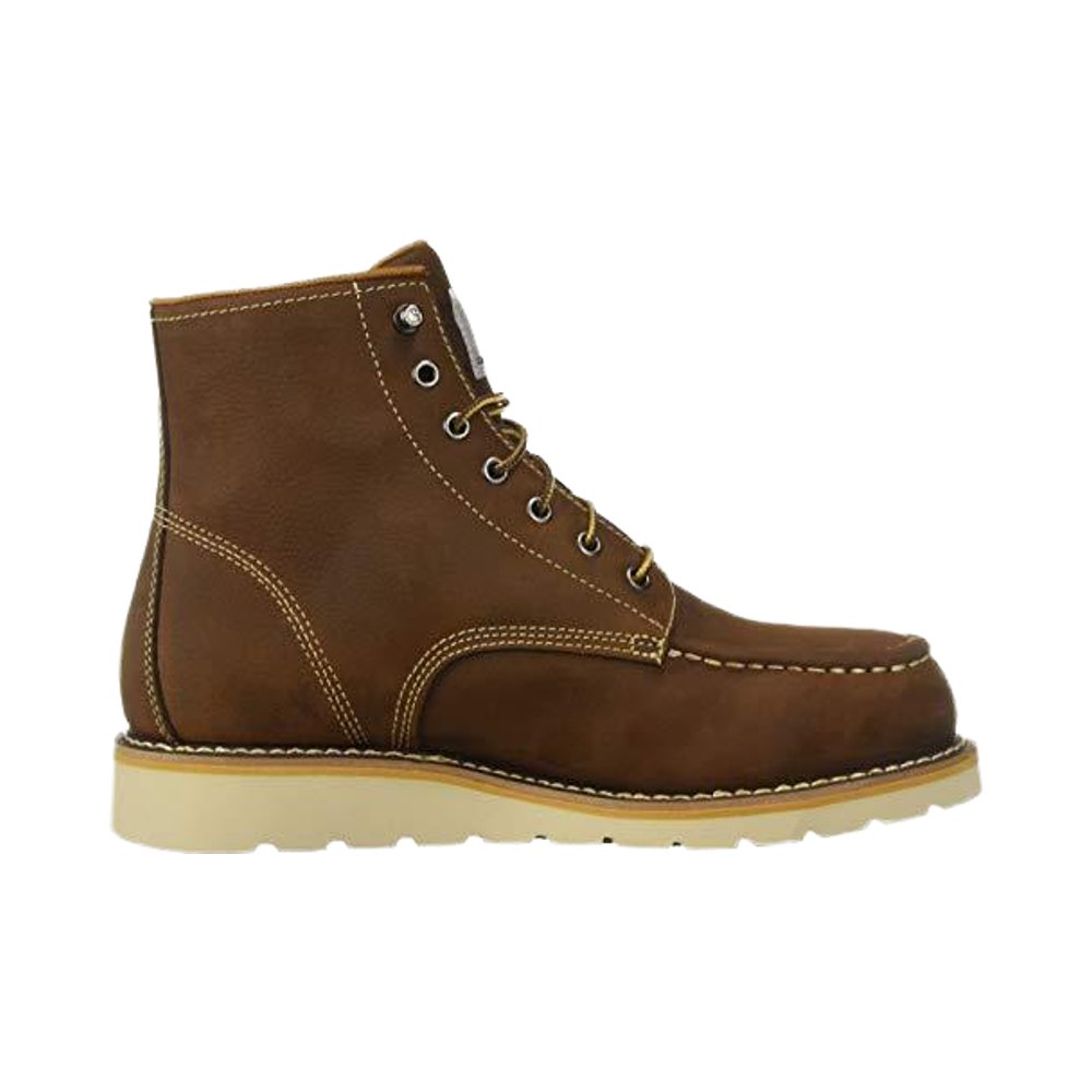 Men's 6-Inch Waterproof Work Boots with Steel Toe Durable Leather and Stretch Fabric Upper for Spring Summer Autumn