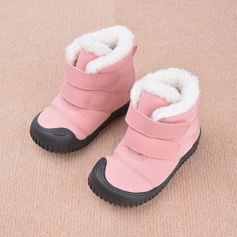High Quality Latest Trend Outdoor Little Kids winter ankle plush warm boots anti-slip toddlers sports shoes