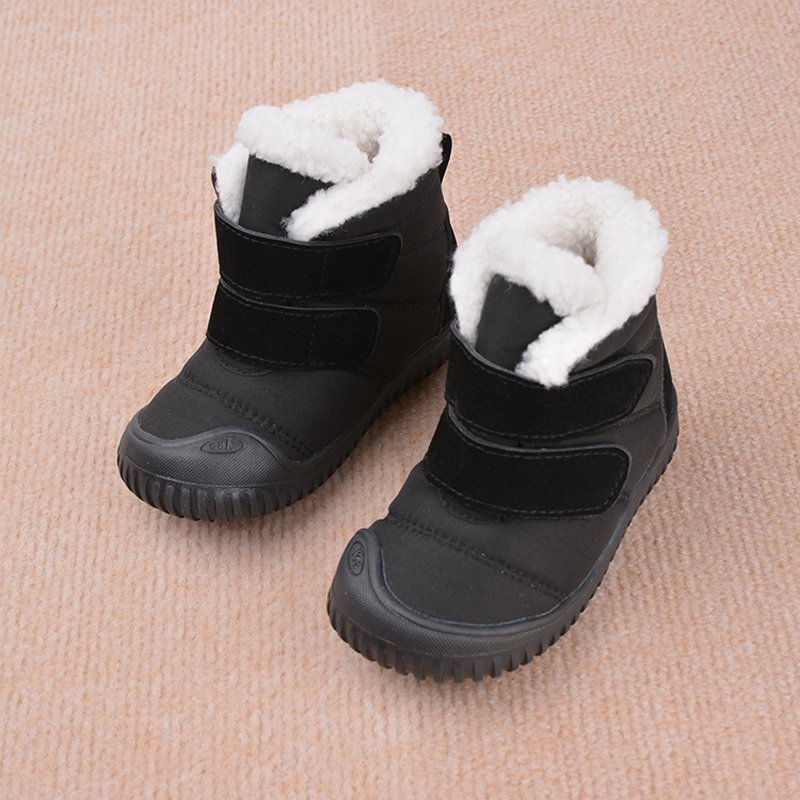 High Quality Latest Trend Outdoor Little Kids winter ankle plush warm boots anti-slip toddlers sports shoes