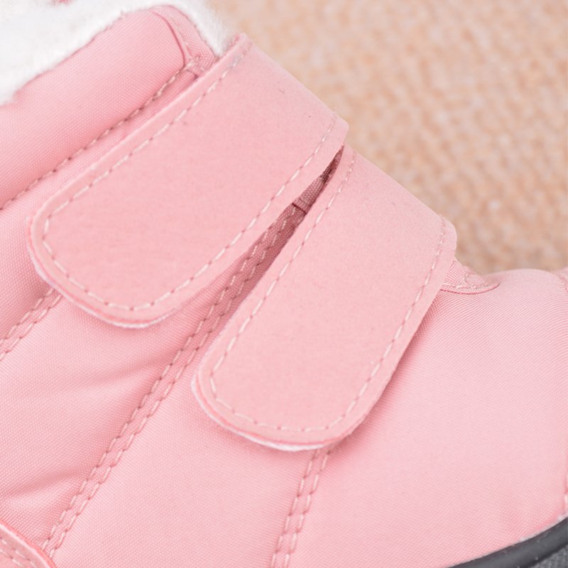 High Quality Latest Trend Outdoor Little Kids winter ankle plush warm boots anti-slip toddlers sports shoes