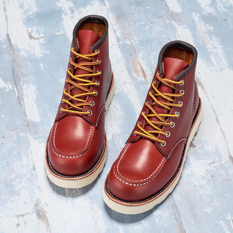 Second layer cowskin leather 8875 tooling boots leather goodyear welted motor retro paratrooper men's boots shoes